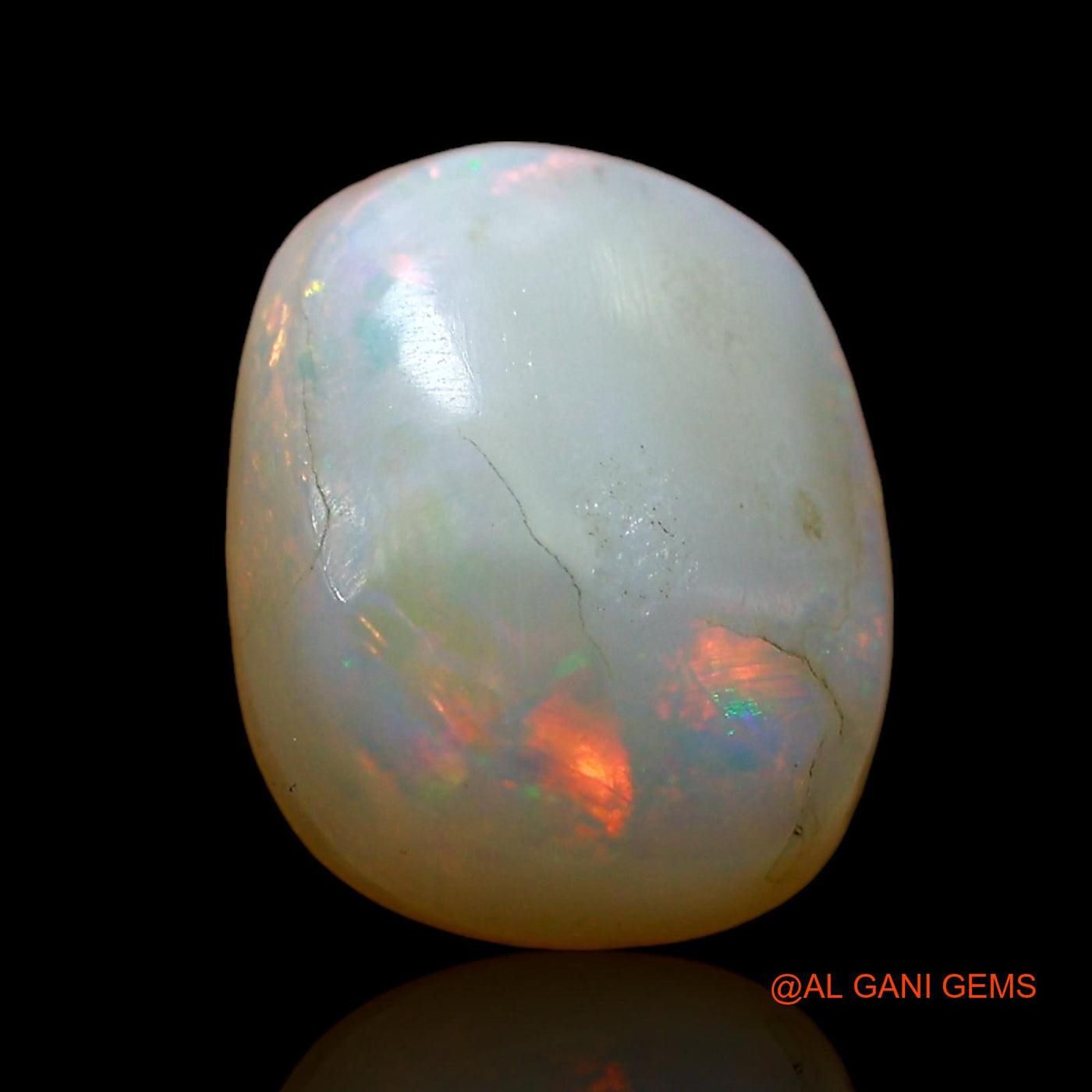 Natural Fire Opal Gemstone 3.00 Cts Loose Fancy Cabochon From Australia 11x9x4 mm AE-392