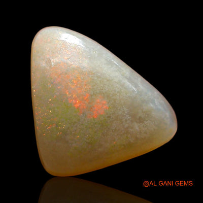 Natural Untreated Fire Opal Loose Gemstone Trillion Cabochon From Australia 2.00 Cts 11x8x4 mm AE-393