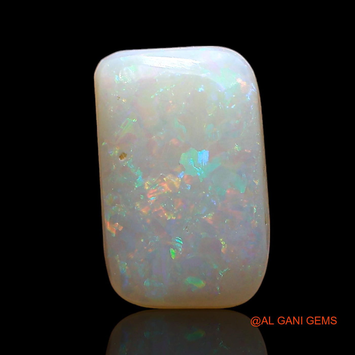 Natural Untreated Fire Opal Loose Gemstone Square Cabochon From Australia 1.00 Cts 10x7x2 mm AE-394