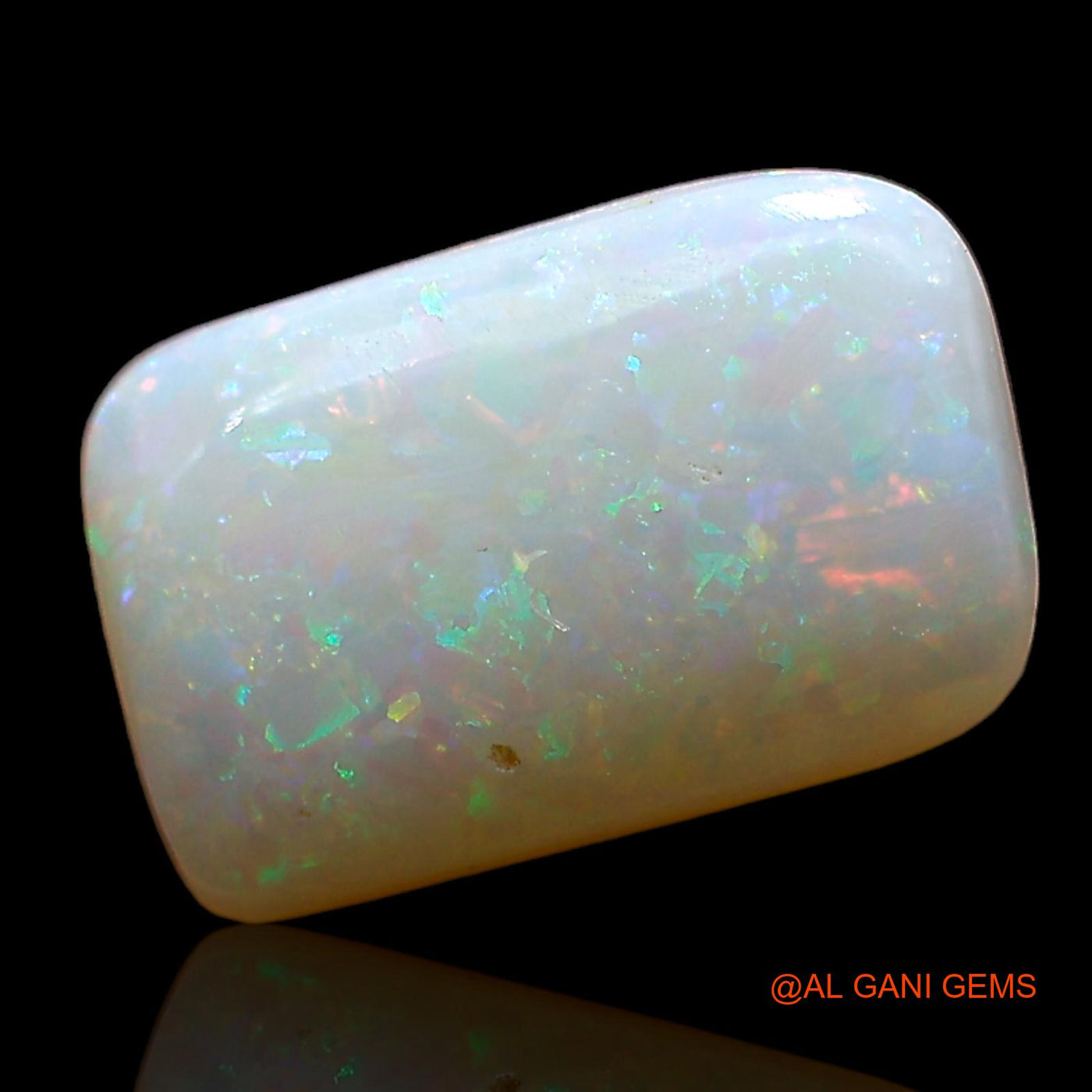 Natural Untreated Fire Opal Loose Gemstone Square Cabochon From Australia 1.00 Cts 10x7x2 mm AE-394