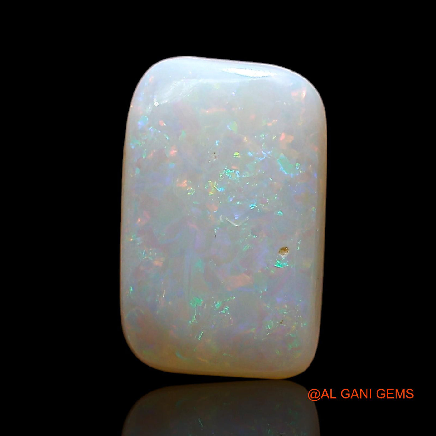 Natural Untreated Fire Opal Loose Gemstone Square Cabochon From Australia 1.00 Cts 10x7x2 mm AE-394