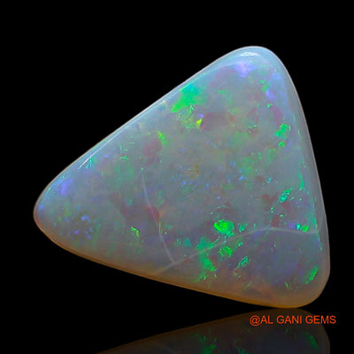 0.80 Cts Natural Australian Fire Opal Loose Gemstone Trillion Cabochon 9x8x1 mm AE-396