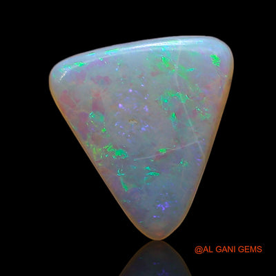 0.80 Cts Natural Australian Fire Opal Loose Gemstone Trillion Cabochon 9x8x1 mm AE-396
