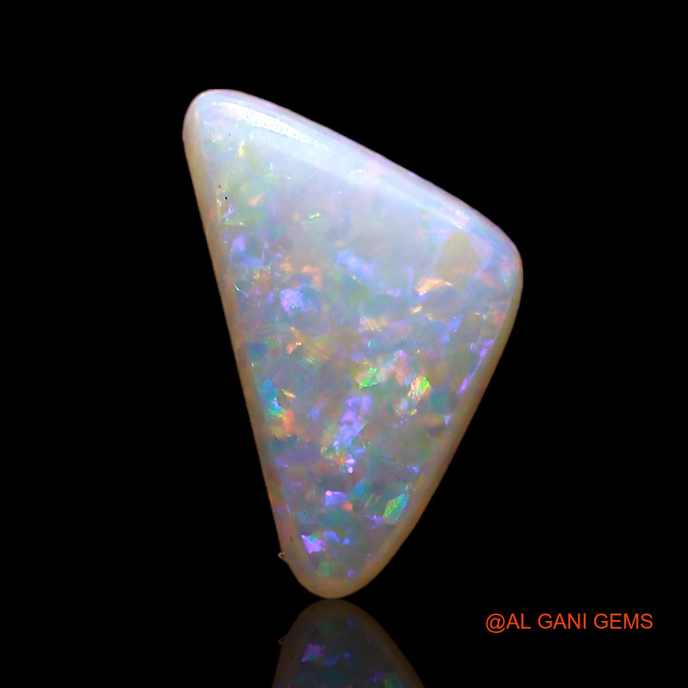 0.70 Cts Unheated Australian Fire Opal Loose Gemstone Trillion Cabochon Natural 11x6x1 mm AE-397