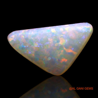 0.70 Cts Unheated Australian Fire Opal Loose Gemstone Trillion Cabochon Natural 11x6x1 mm AE-397