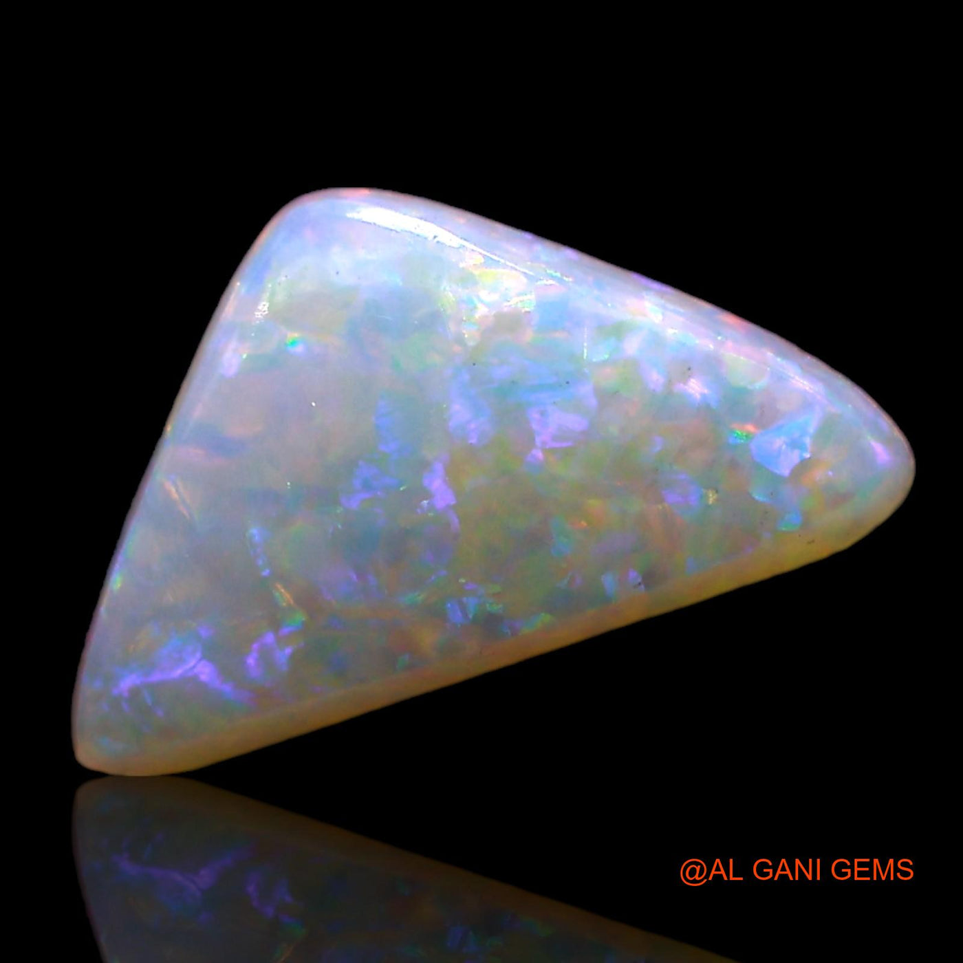 0.70 Cts Unheated Australian Fire Opal Loose Gemstone Trillion Cabochon Natural 11x6x1 mm AE-397