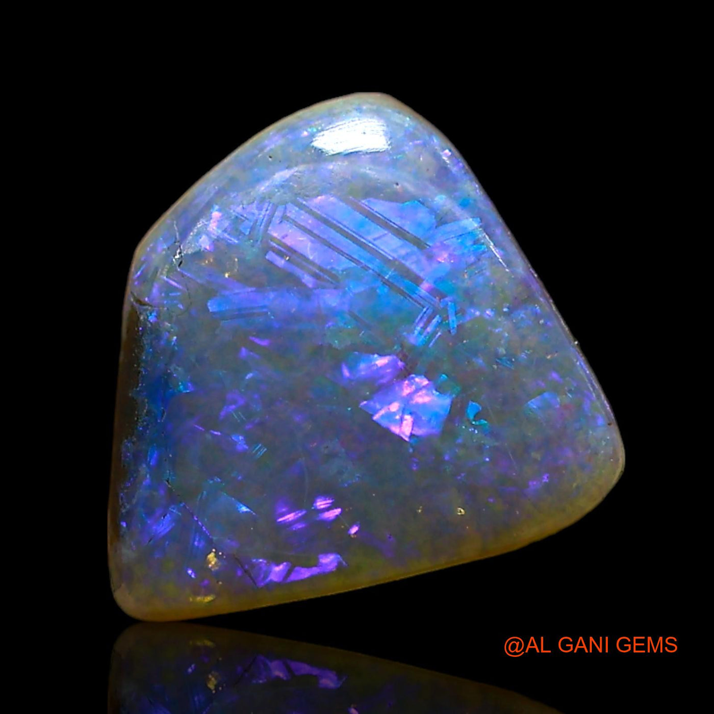 Natural Untreated Fire Opal Loose Gemstone Fancy Cabochon From Australia 1.00 Cts 8x8x3 mm AE-398
