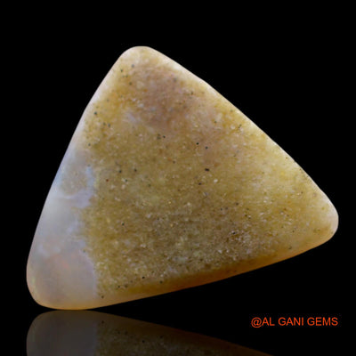 3.00 Cts Natural Australian Fire Opal Loose Gemstone Trillion Cabochon 17x13x2 mm AE-407