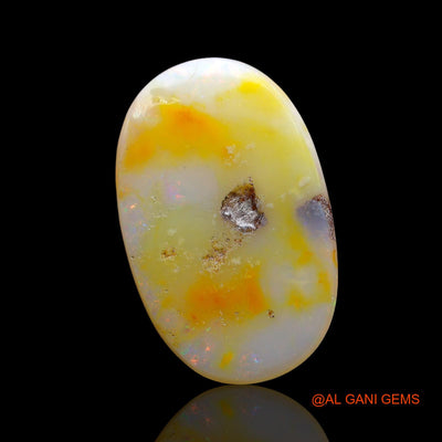 Natural Untreated Fire Opal Loose Gemstone Oval Cabochon From Australia 3.00 Cts 17x11x2 mm AE-409