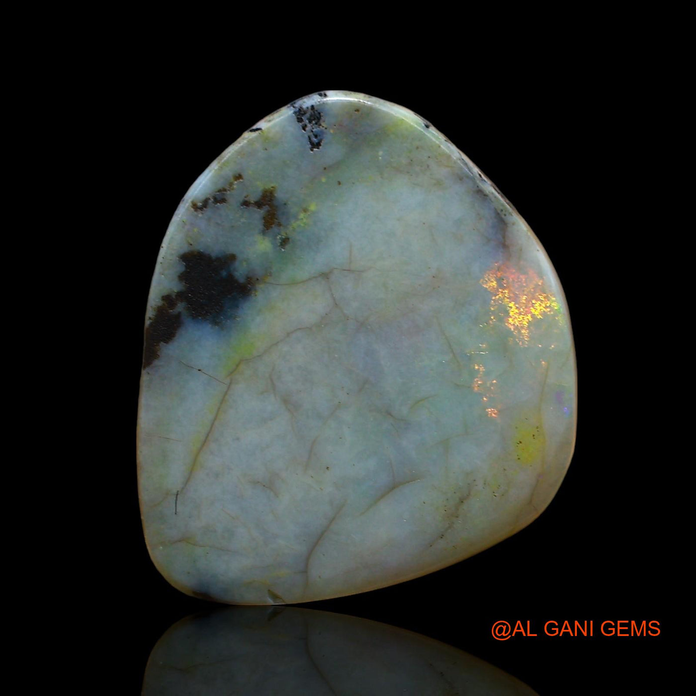 10.00 Cts Unheated Australian Fire Opal Loose Gemstone Fancy Cabochon Natural 17x16x5 mm AE-40