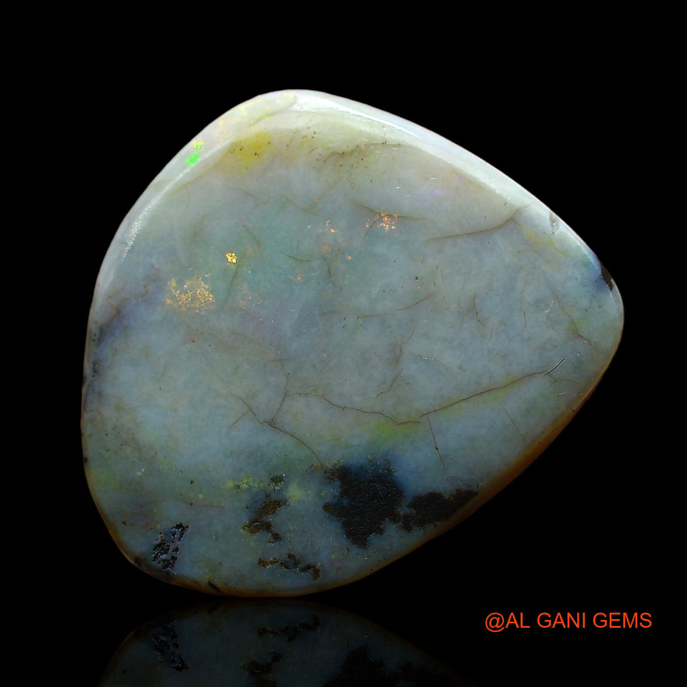 10.00 Cts Unheated Australian Fire Opal Loose Gemstone Fancy Cabochon Natural 17x16x5 mm AE-40