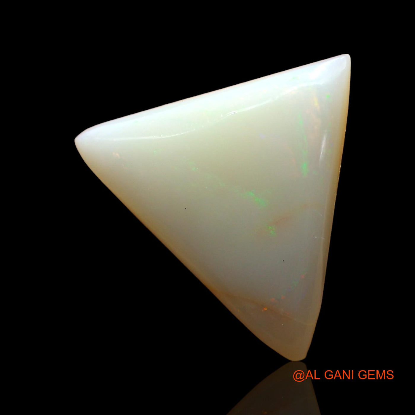Natural Untreated Fire Opal Loose Gemstone Trillion Cabochon From Australia 6.00 Cts 16x15x5 mm AE-41