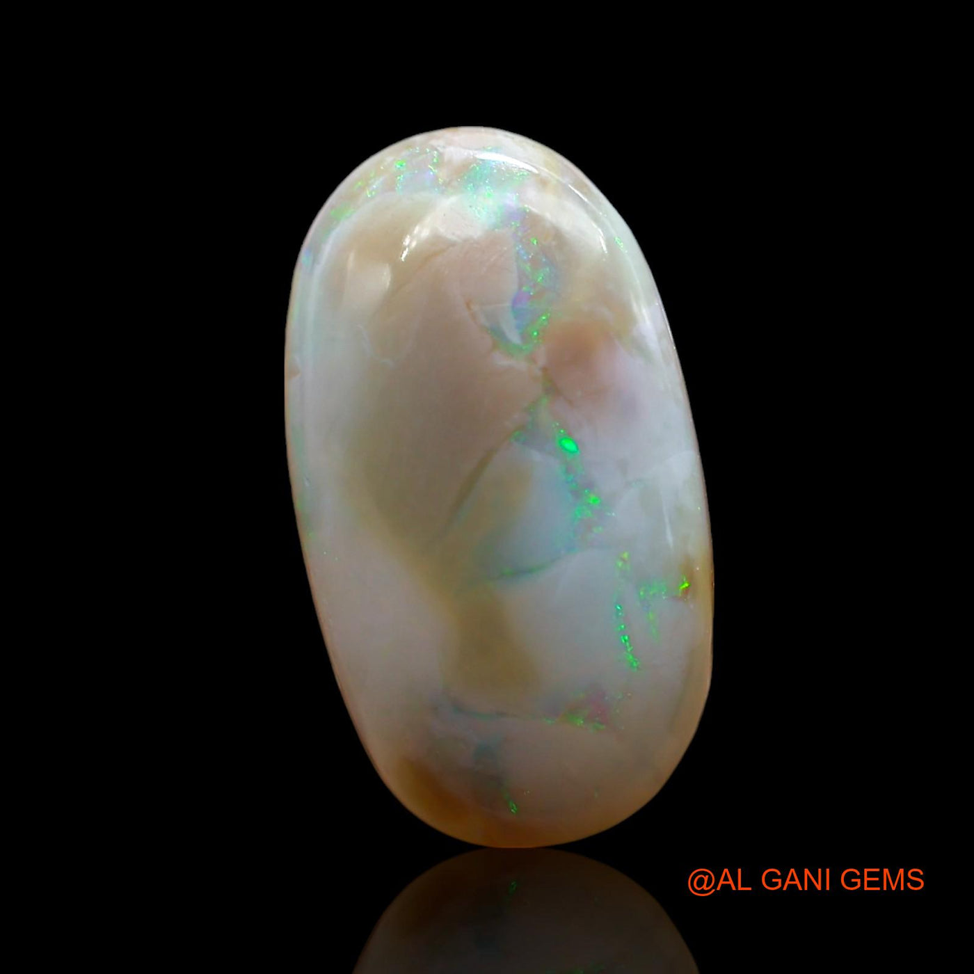 Natural Fire Opal Gemstone 4.00 Cts Loose Oval Cabochon From Australia 16x9x4 mm AE-424