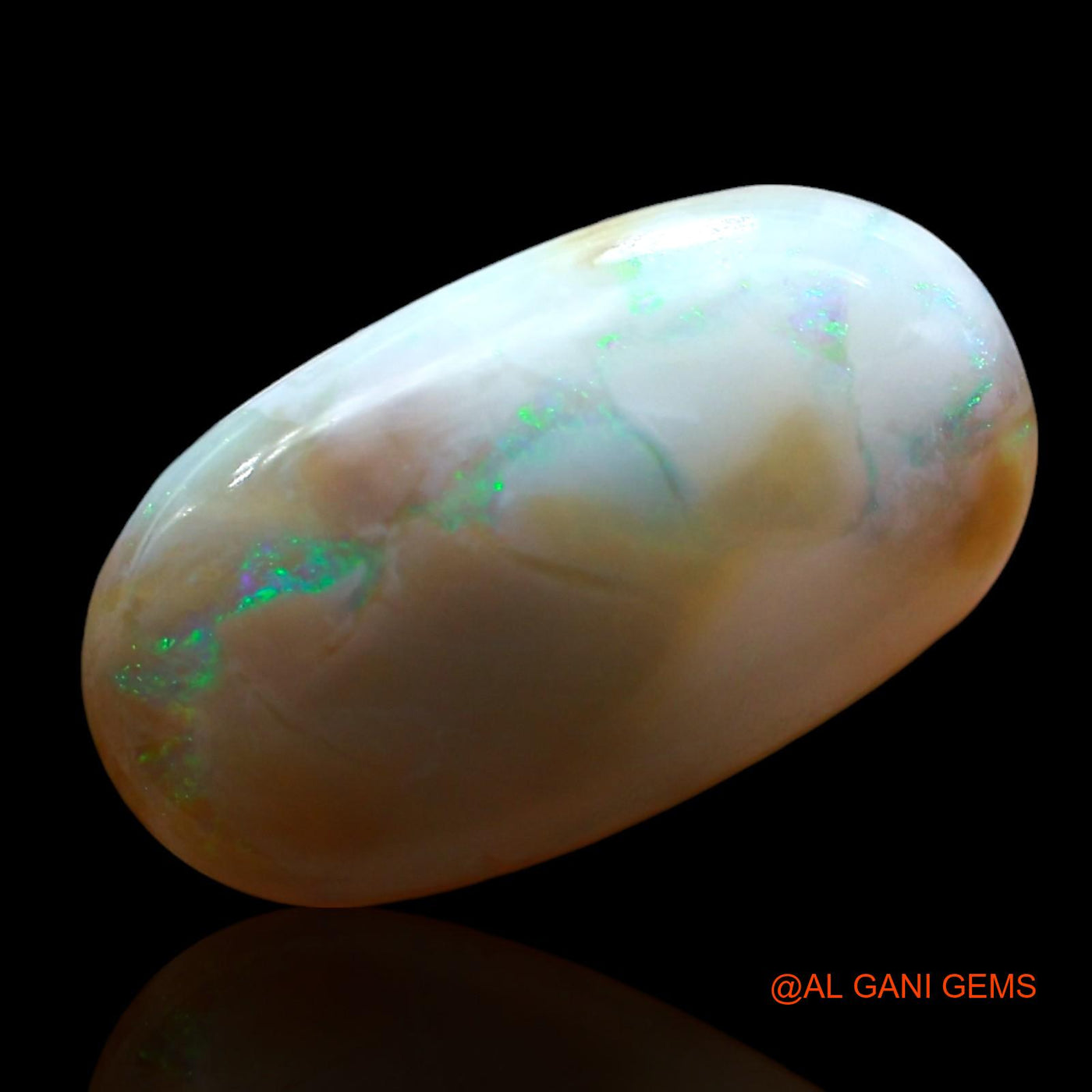 Natural Fire Opal Gemstone 4.00 Cts Loose Oval Cabochon From Australia 16x9x4 mm AE-424