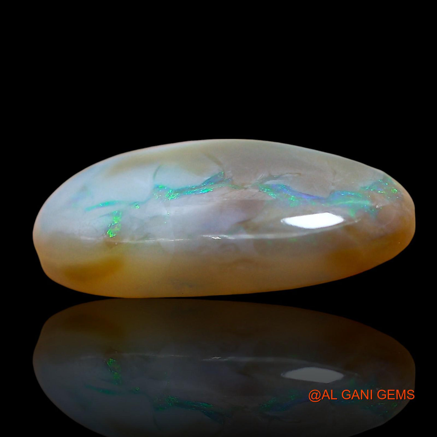 Natural Fire Opal Gemstone 4.00 Cts Loose Oval Cabochon From Australia 16x9x4 mm AE-424
