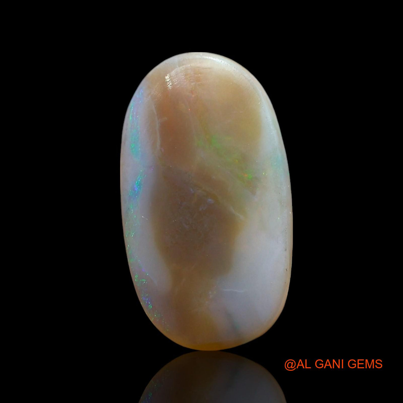 Natural Fire Opal Gemstone 4.00 Cts Loose Oval Cabochon From Australia 16x9x4 mm AE-424
