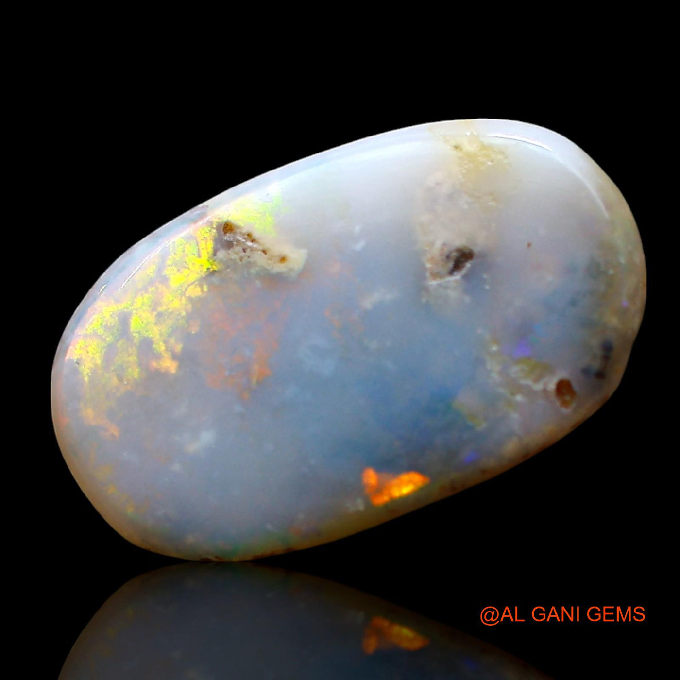 2.00 Cts Natural Australian Fire Opal Oval Cabochon Loose Gemstone For Jewelry 17x10x2 mm AE-426