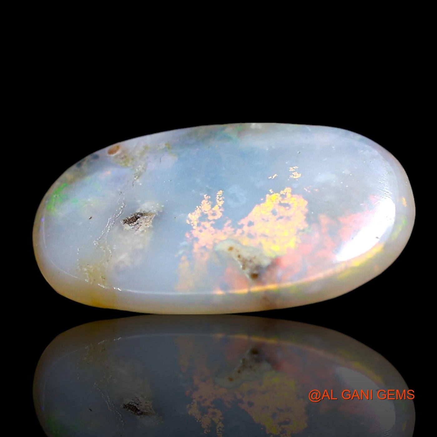 2.00 Cts Natural Australian Fire Opal Oval Cabochon Loose Gemstone For Jewelry 17x10x2 mm AE-426
