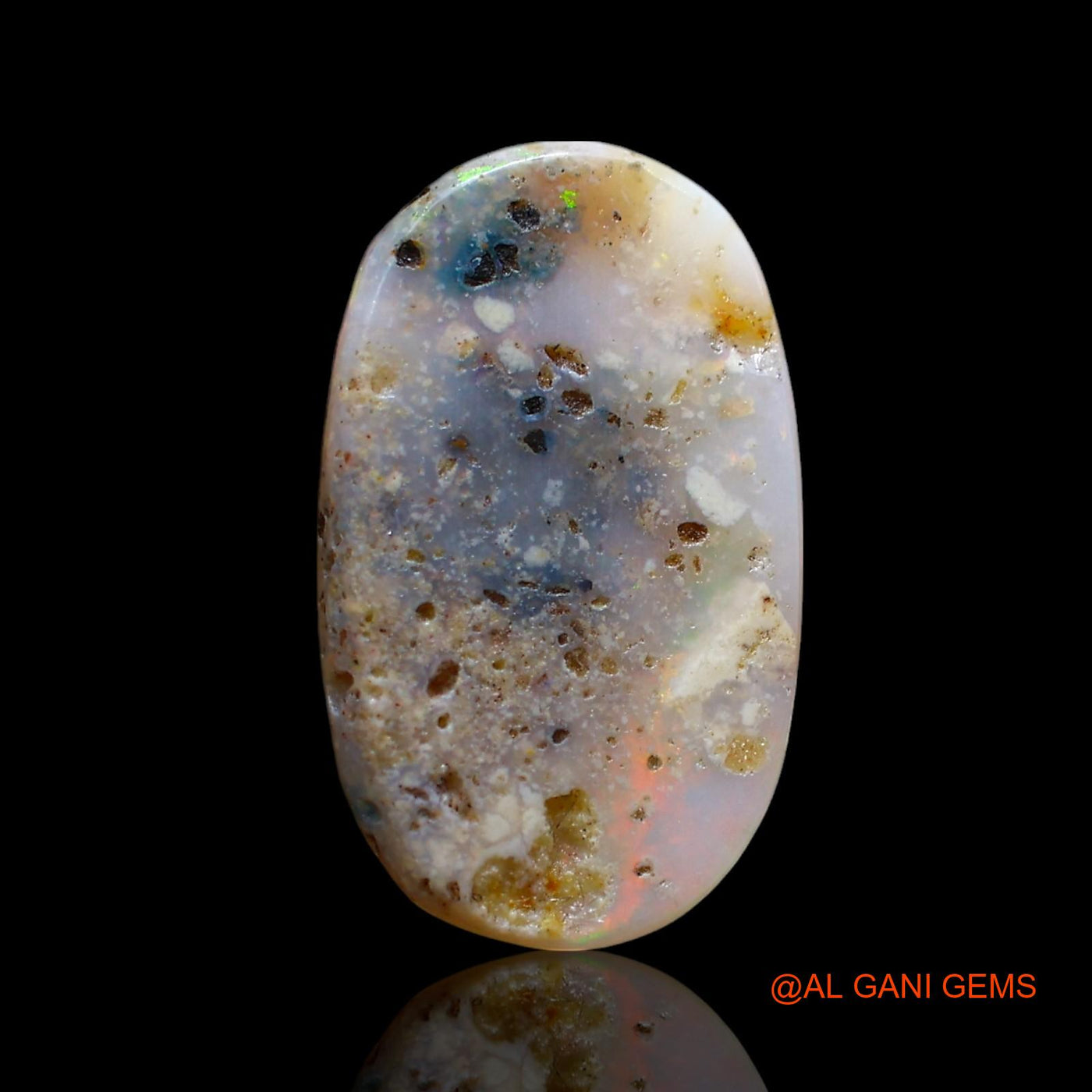 2.00 Cts Natural Australian Fire Opal Oval Cabochon Loose Gemstone For Jewelry 17x10x2 mm AE-426