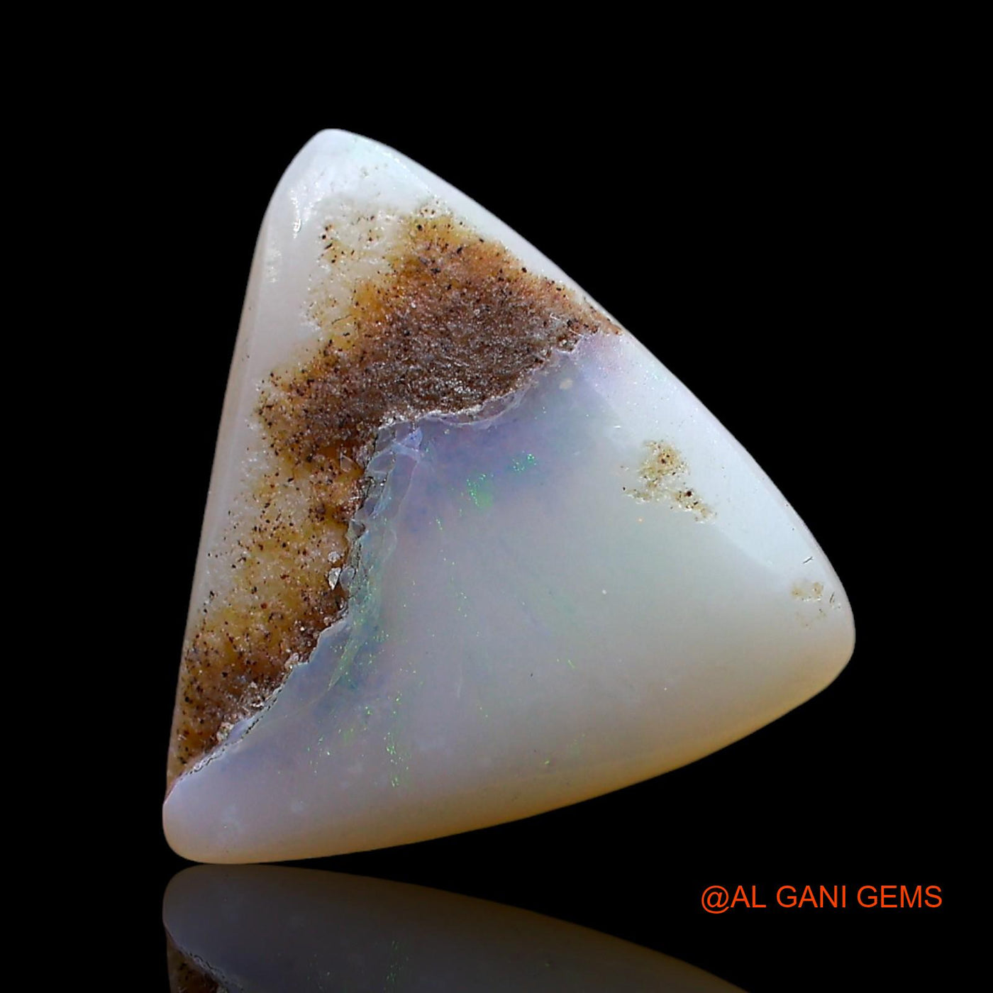 3.00 Cts Unheated Australian Fire Opal Loose Gemstone Trillion Cabochon Natural 13x13x3 mm AE-429