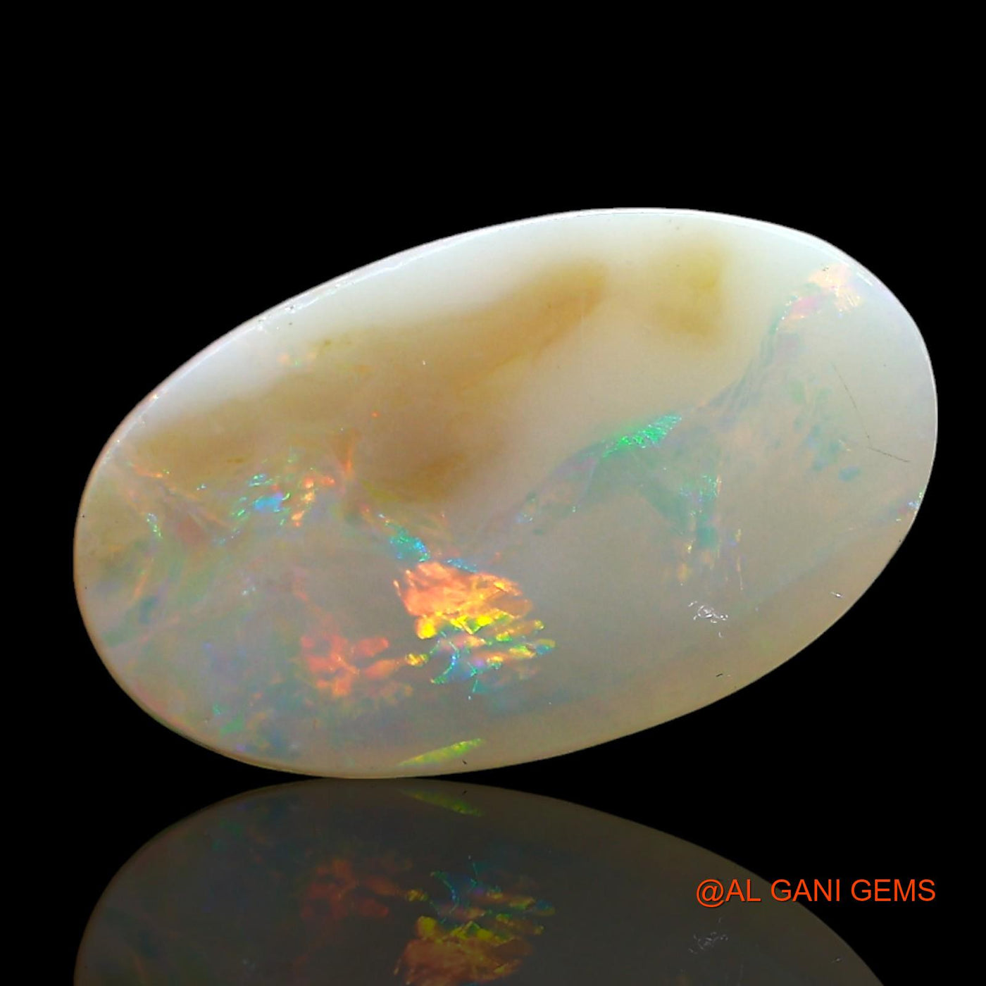 4.00 Cts Natural Australian Fire Opal Loose Gemstone Oval Cabochon 16x9x4 mm AE-434