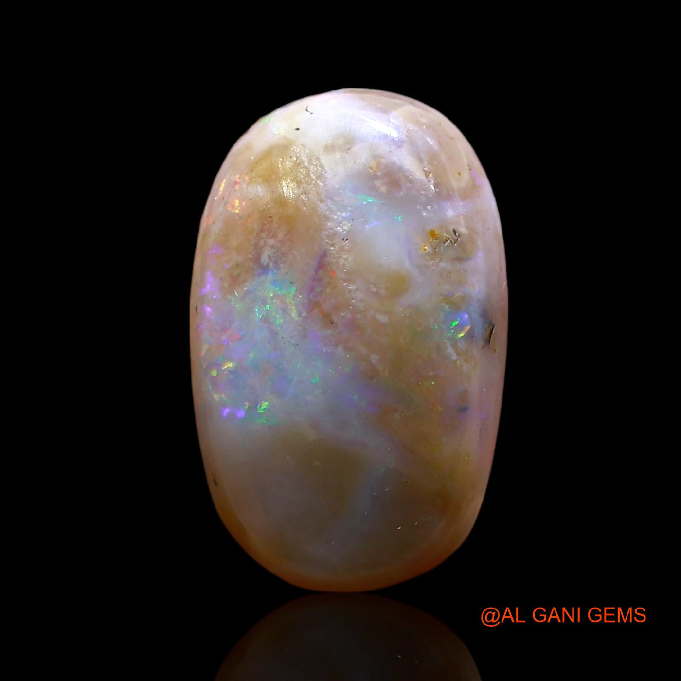 5.00 Cts Unheated Australian Fire Opal Loose Gemstone Oval Cabochon Natural 15x10x4 mm AE-435