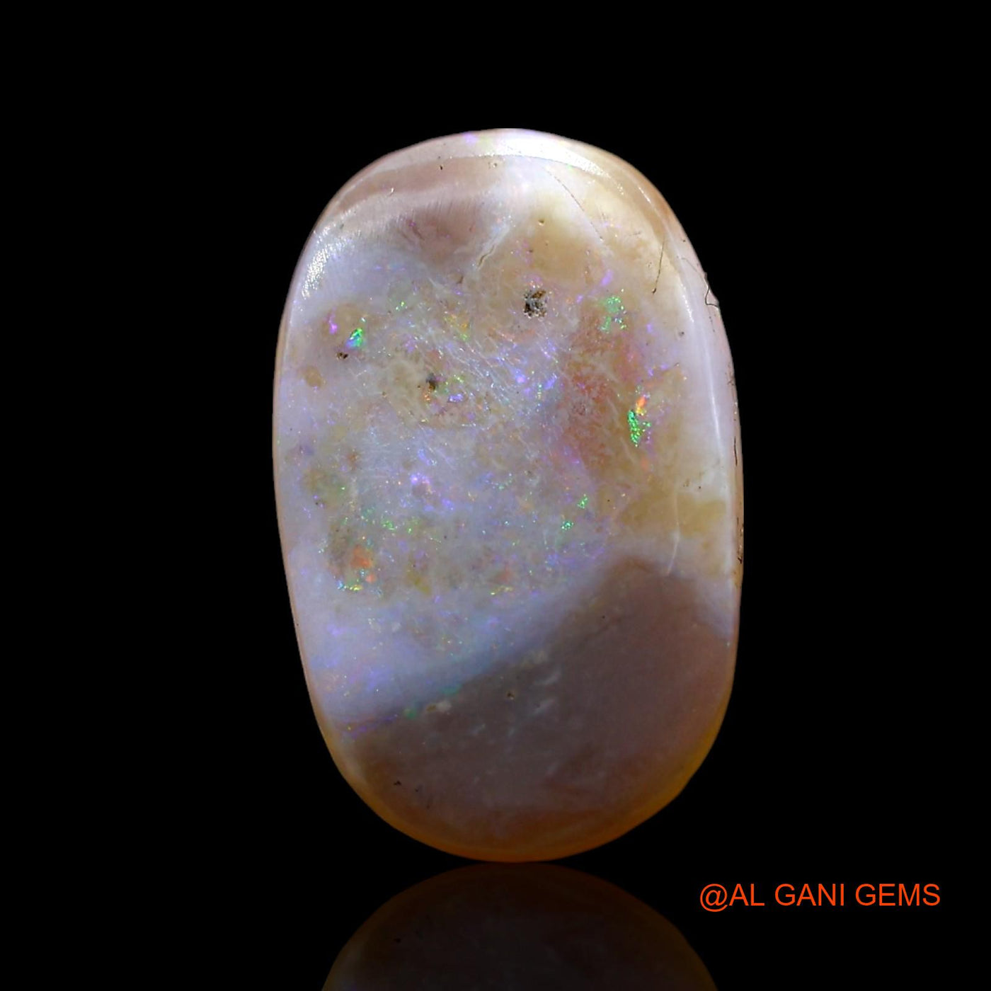 5.00 Cts Unheated Australian Fire Opal Loose Gemstone Oval Cabochon Natural 15x10x4 mm AE-435