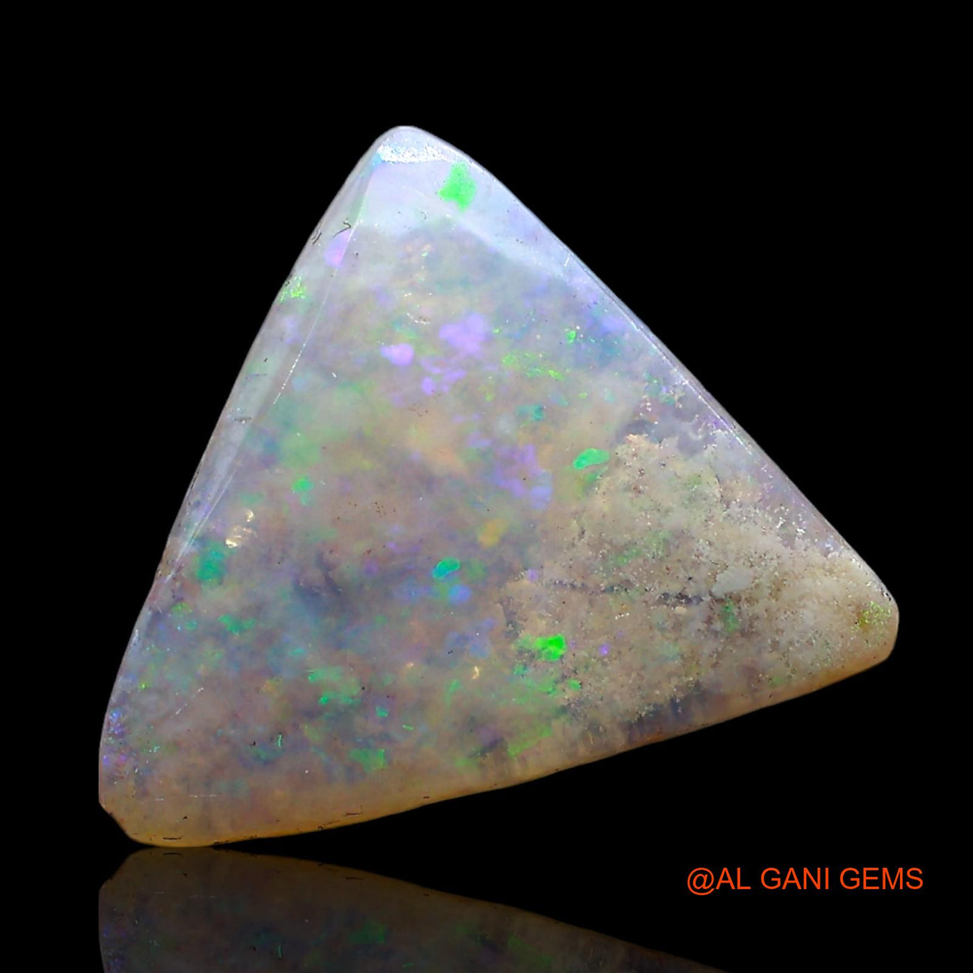 Natural Untreated Fire Opal Loose Gemstone Trillion Cabochon From Australia 2.00 Cts 13x12x3 mm AE-438