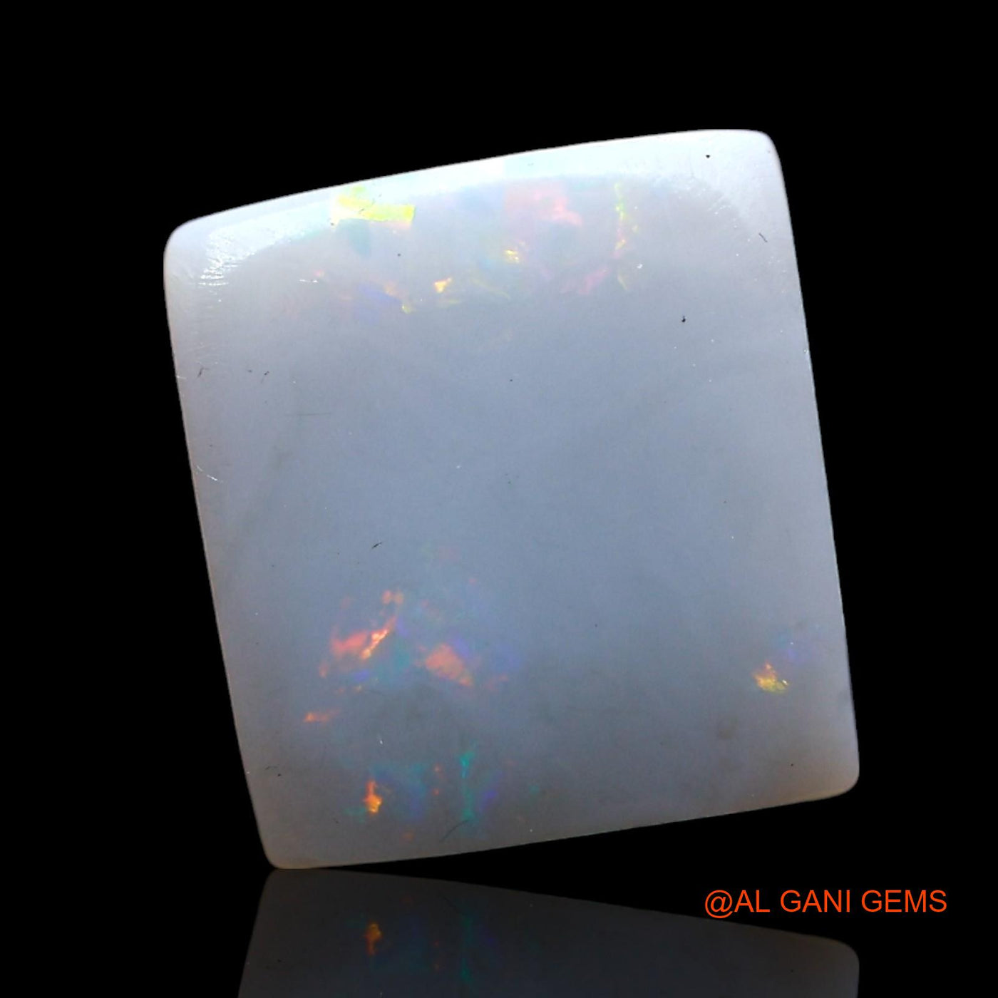 4.00 Cts Natural Australian Fire Opal Square Cabochon Loose Gemstone For Jewelry 12x11x3 mm AE-440