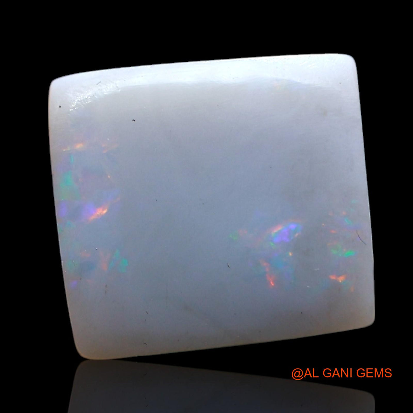 4.00 Cts Natural Australian Fire Opal Square Cabochon Loose Gemstone For Jewelry 12x11x3 mm AE-440