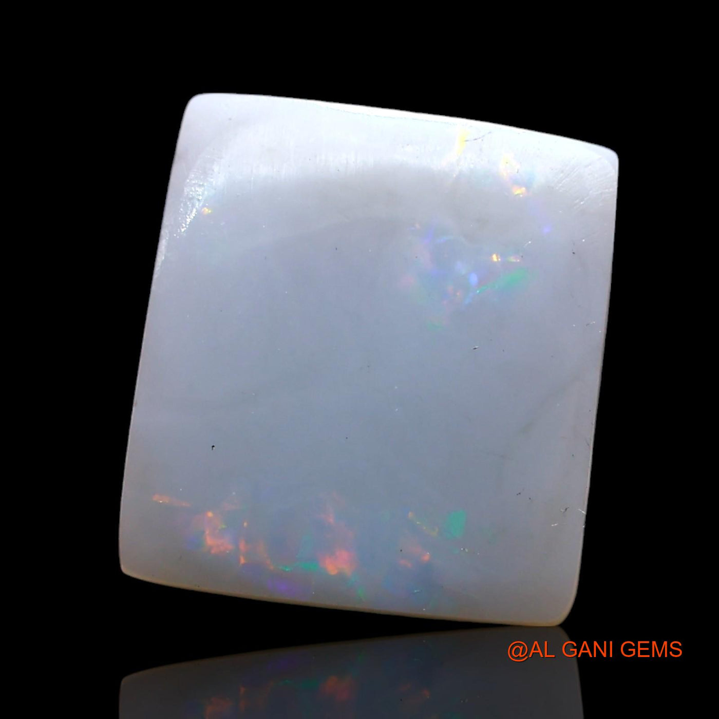4.00 Cts Natural Australian Fire Opal Square Cabochon Loose Gemstone For Jewelry 12x11x3 mm AE-440