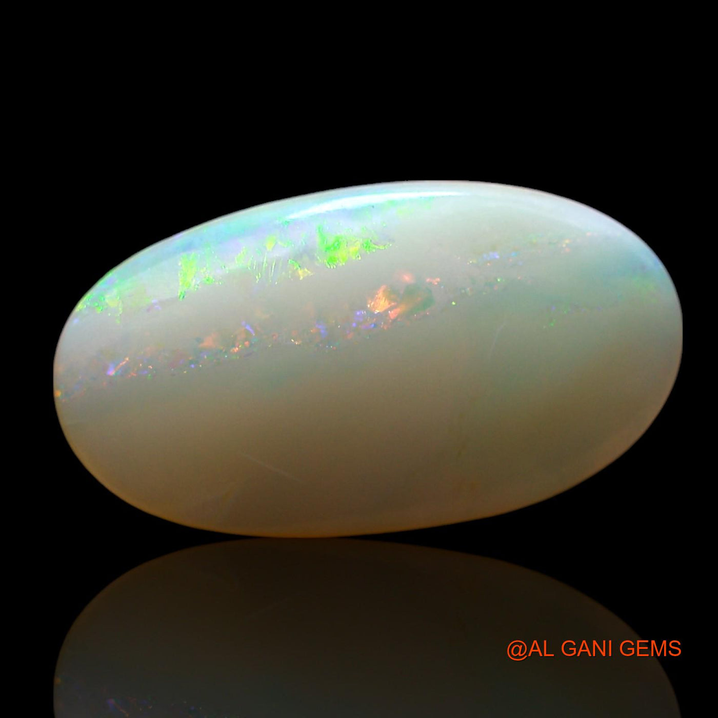Natural Fire Opal Gemstone 2.00 Cts Loose Oval Cabochon From Australia 16x9x3 mm AE-442