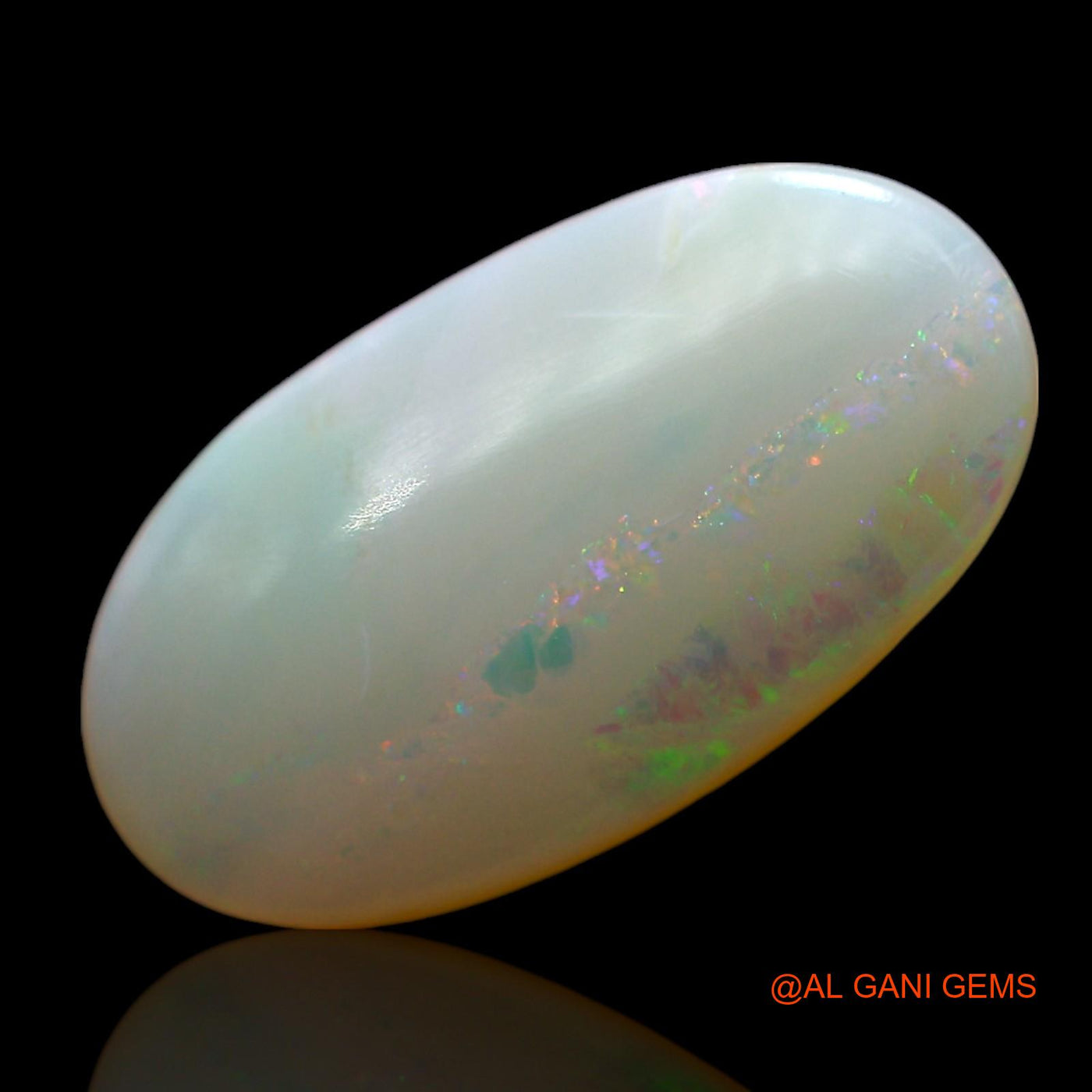 Natural Fire Opal Gemstone 2.00 Cts Loose Oval Cabochon From Australia 16x9x3 mm AE-442