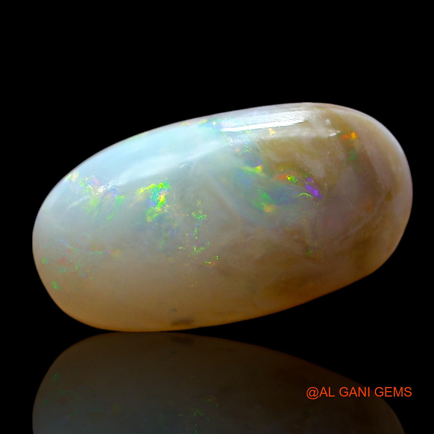 Natural Fire Opal Gemstone 4.00 Cts Loose Oval Cabochon From Australia 16x8x4 mm AE-443