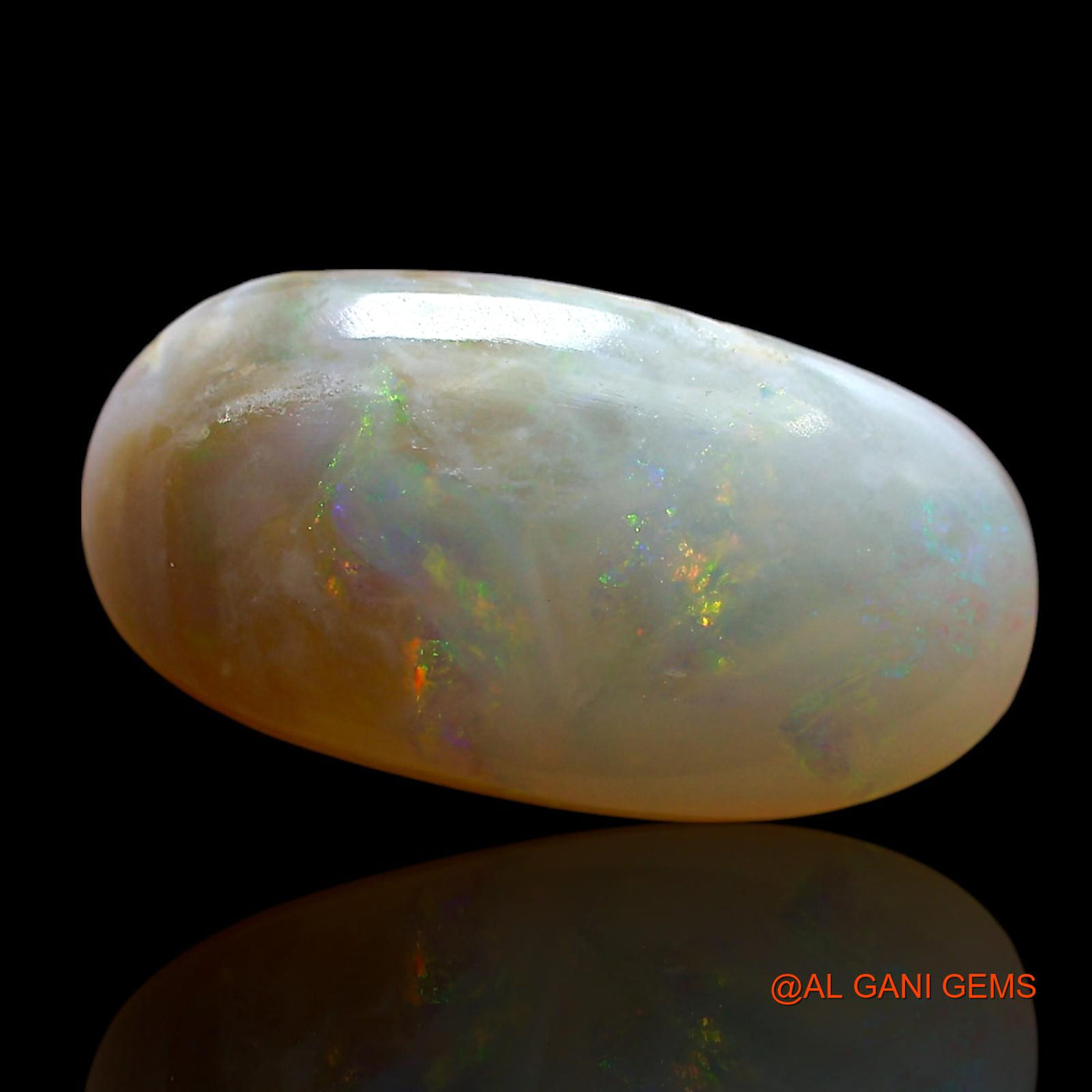 Natural Fire Opal Gemstone 4.00 Cts Loose Oval Cabochon From Australia 16x8x4 mm AE-443