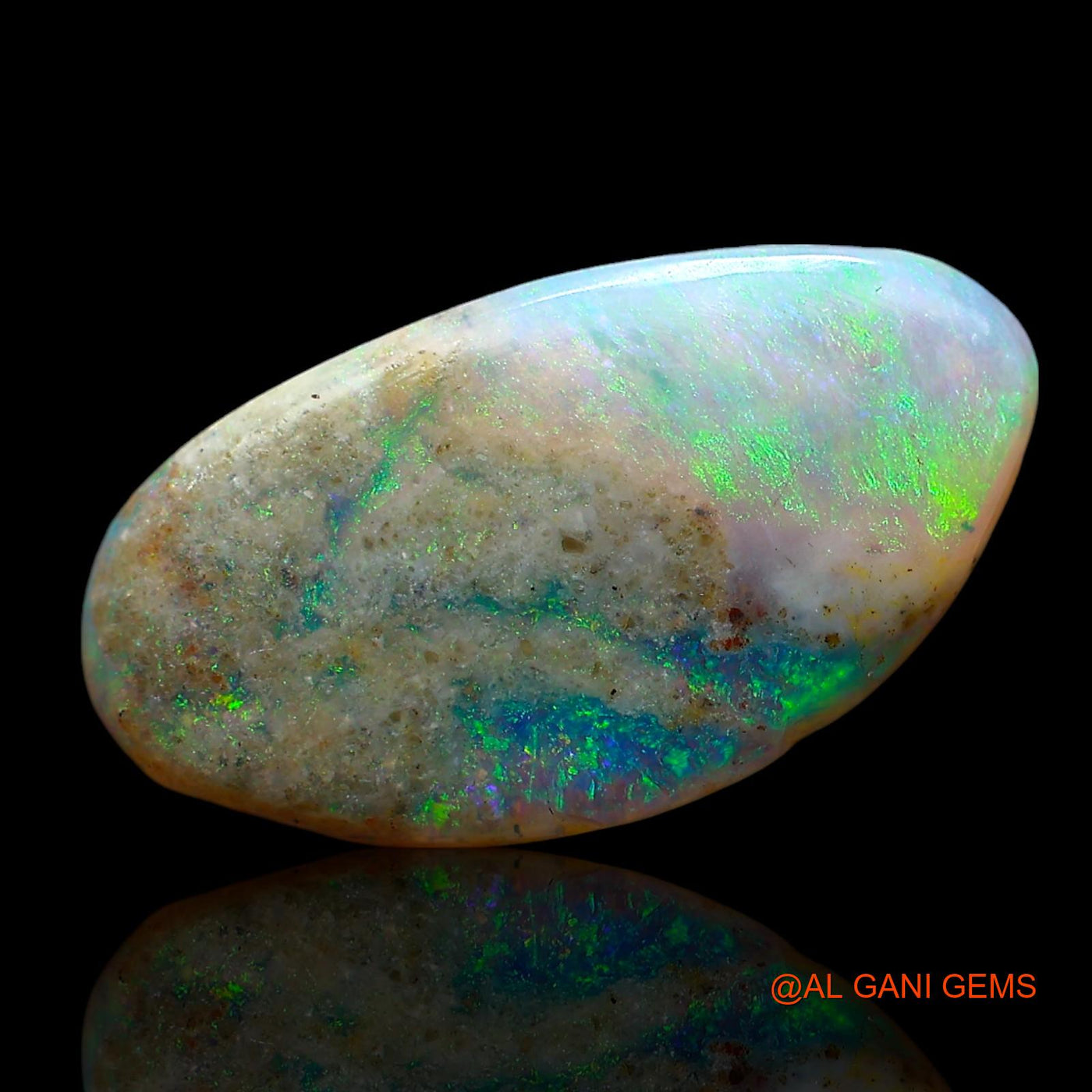 4.00 Cts Natural Australian Fire Opal Loose Gemstone Fancy Cabochon 16x9x3 mm AE-446