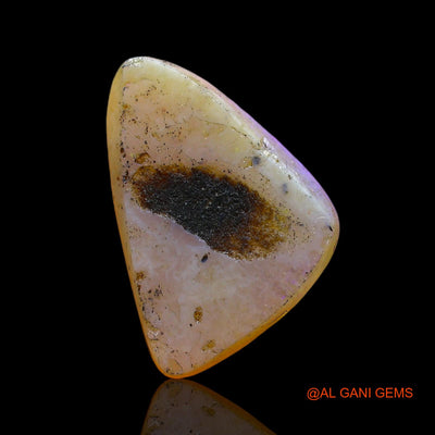 3.00 Cts Natural Australian Fire Opal Loose Gemstone Trillion Cabochon 14x10x3 mm AE-447