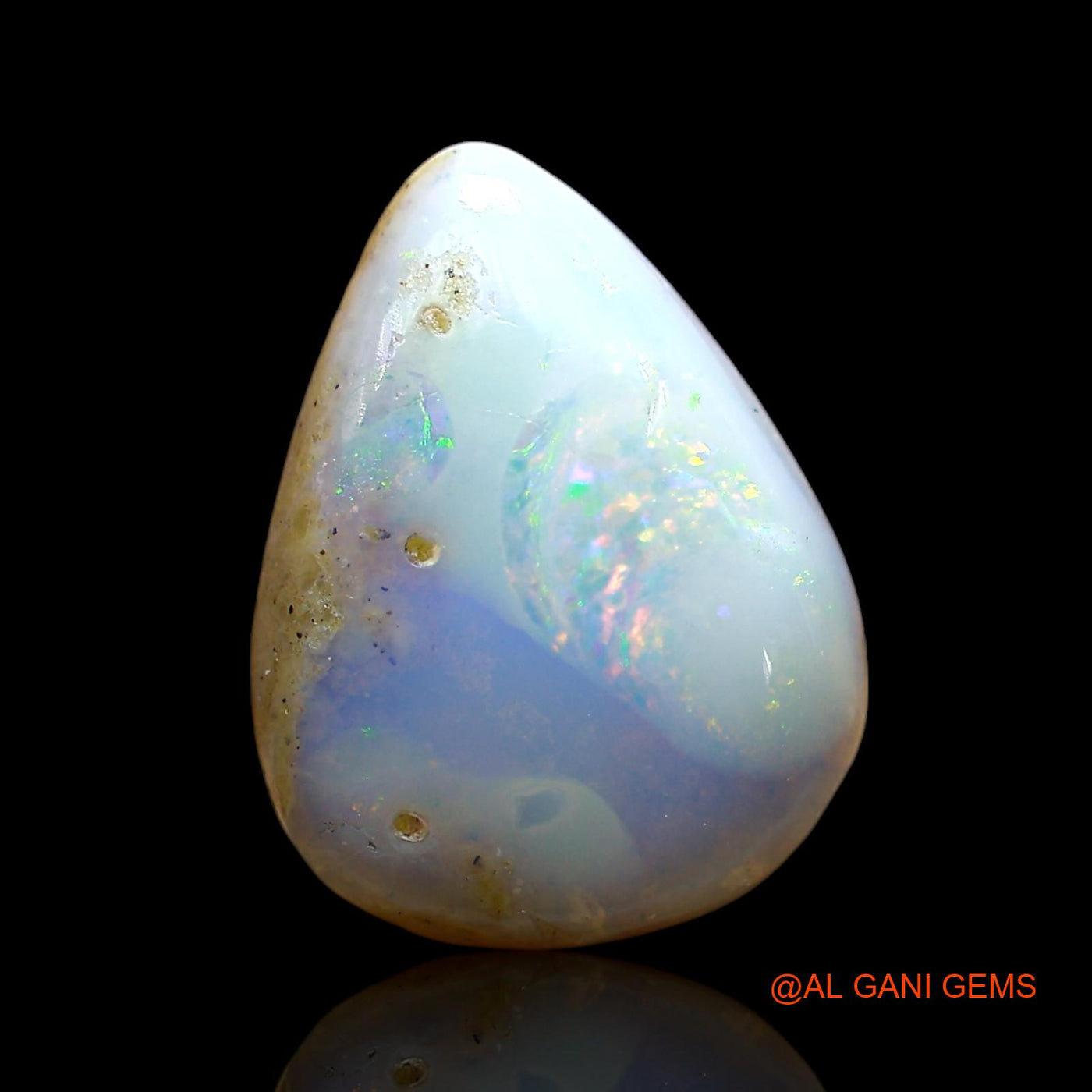 5.00 Cts Natural Australian Fire Opal Loose Gemstone Pear Cabochon 14x10x5 mm AE-450