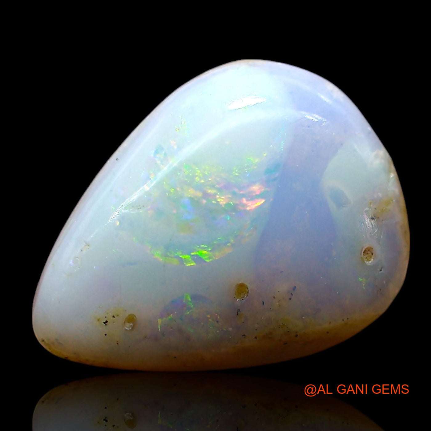 5.00 Cts Natural Australian Fire Opal Loose Gemstone Pear Cabochon 14x10x5 mm AE-450