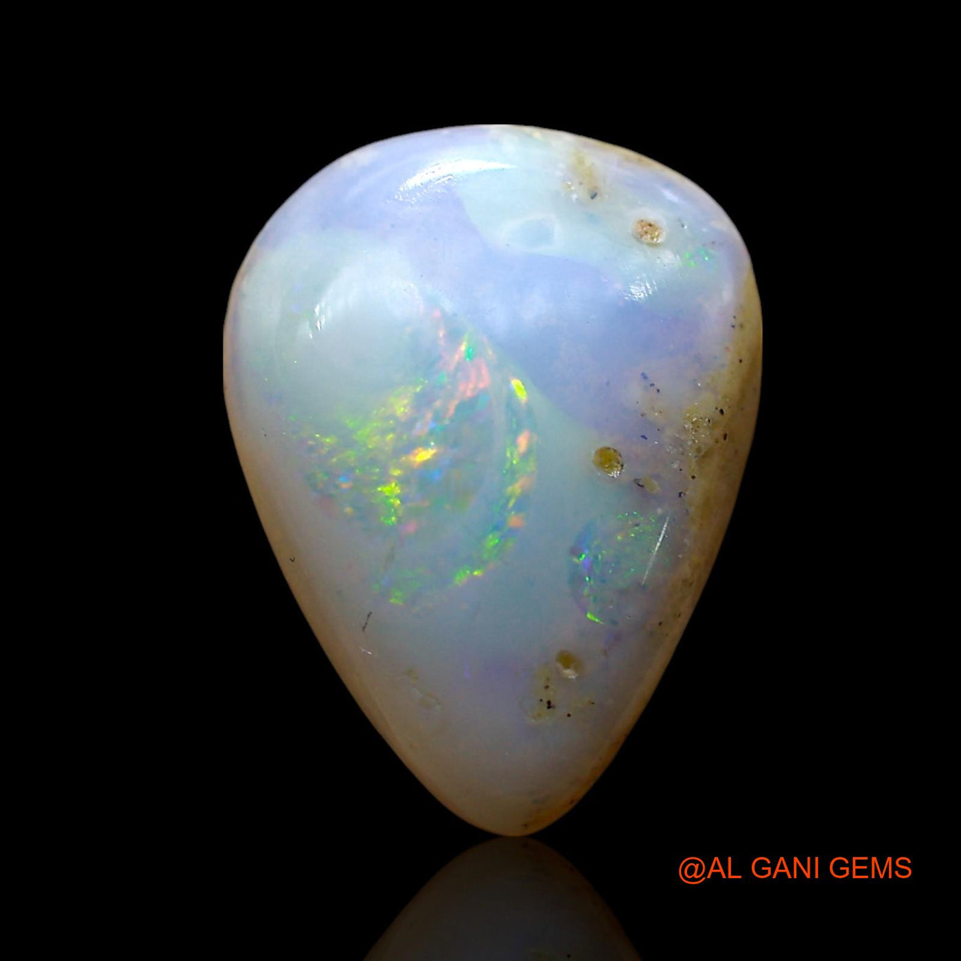 5.00 Cts Natural Australian Fire Opal Loose Gemstone Pear Cabochon 14x10x5 mm AE-450