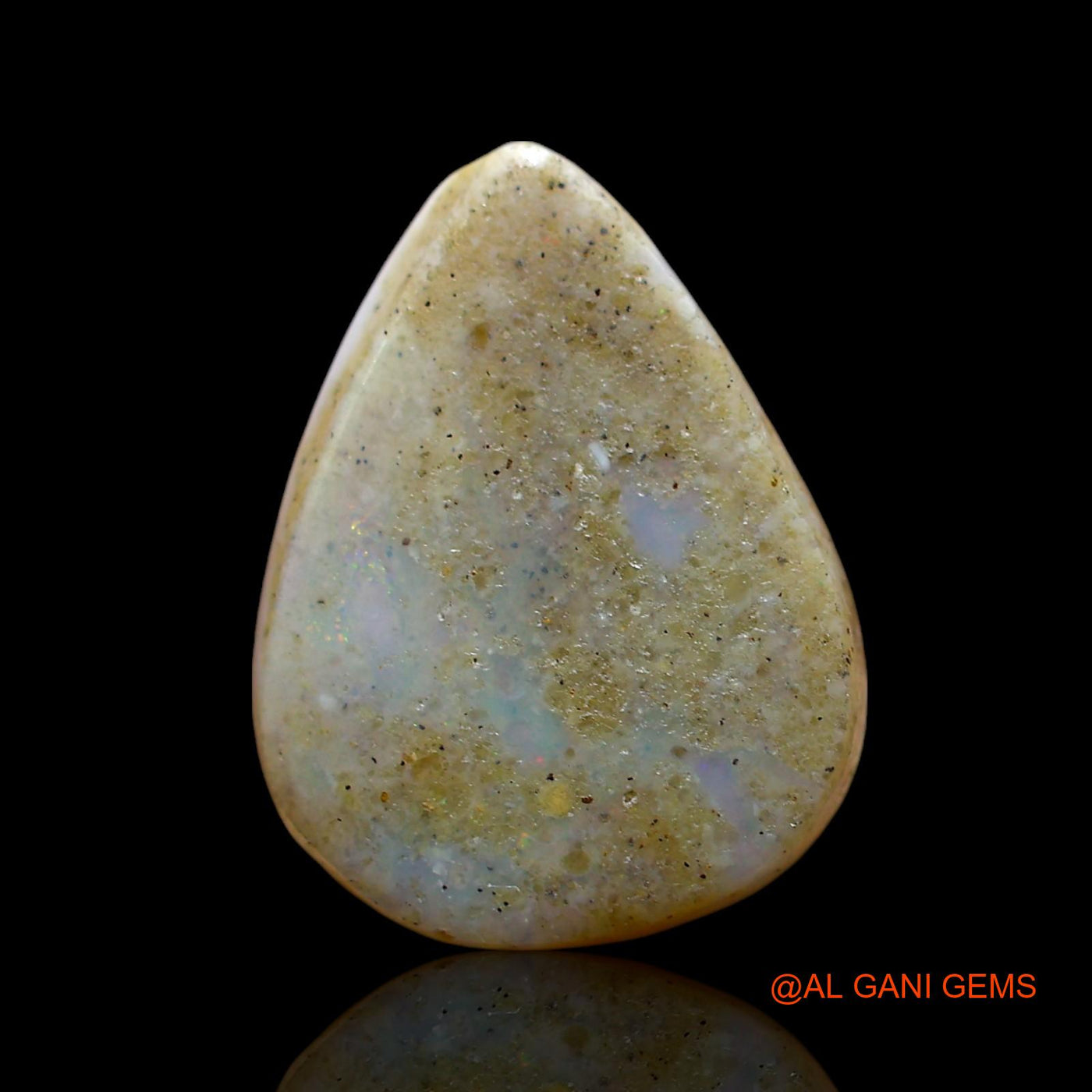 5.00 Cts Natural Australian Fire Opal Loose Gemstone Pear Cabochon 14x10x5 mm AE-450