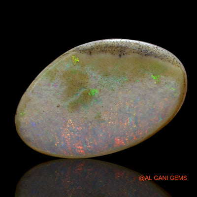3.00 Cts Natural Australian Fire Opal Oval Cabochon Loose Gemstone For Jewelry 15x9x3 mm AE-453
