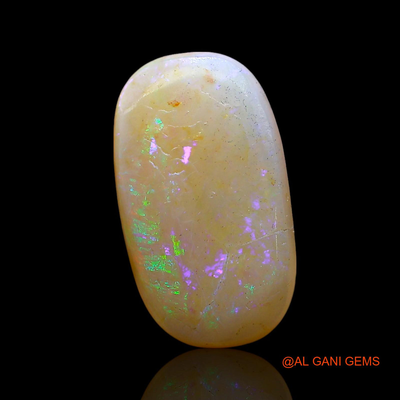 Natural Untreated Fire Opal Loose Gemstone Oval Cabochon From Australia 3.00 Cts 15x9x3 mm AE-454