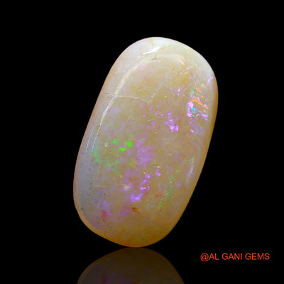 Natural Untreated Fire Opal Loose Gemstone Oval Cabochon From Australia 3.00 Cts 15x9x3 mm AE-454