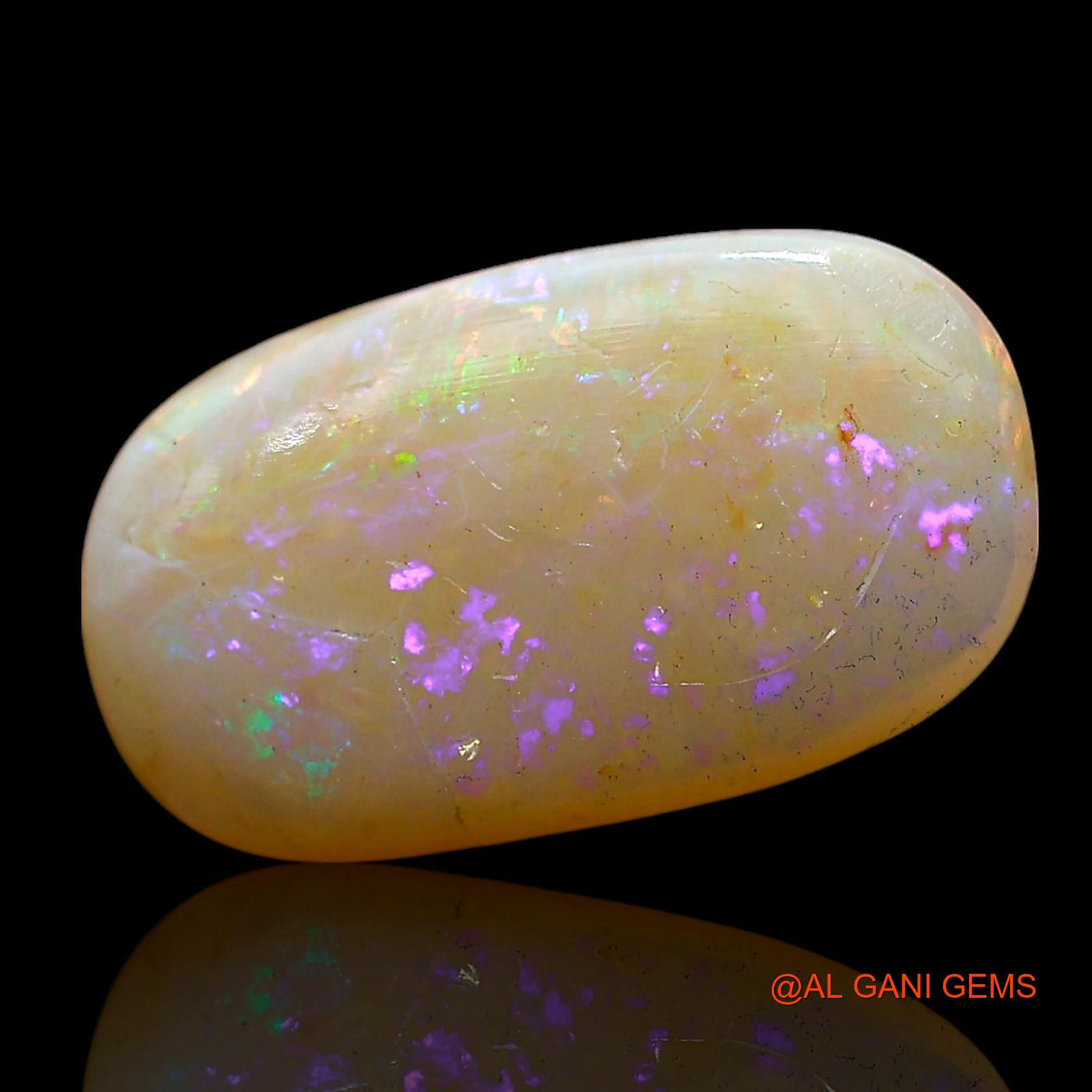 Natural Untreated Fire Opal Loose Gemstone Oval Cabochon From Australia 3.00 Cts 15x9x3 mm AE-454