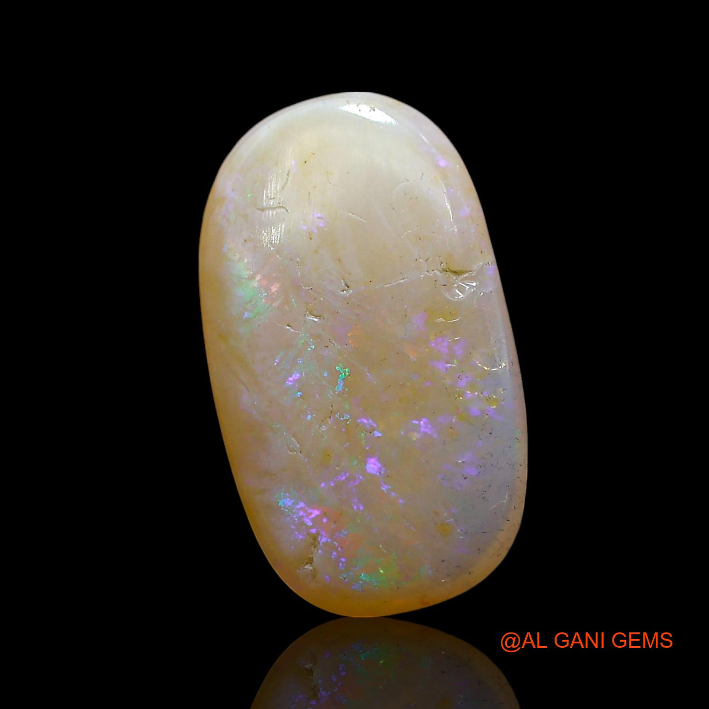 Natural Untreated Fire Opal Loose Gemstone Oval Cabochon From Australia 3.00 Cts 15x9x3 mm AE-454