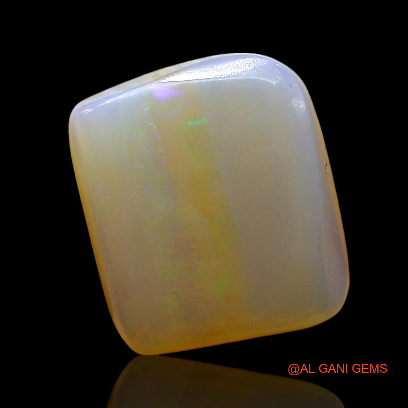 Natural Untreated Fire Opal Loose Gemstone Square Cabochon From Australia 3.00 Cts 12x10x3 mm AE-458