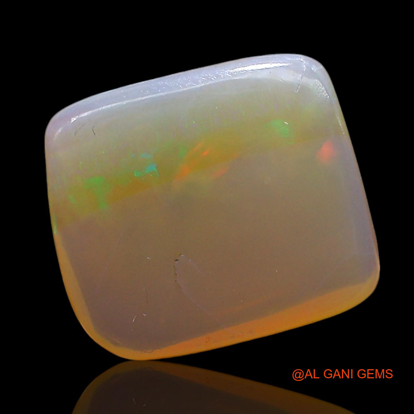 Natural Untreated Fire Opal Loose Gemstone Square Cabochon From Australia 3.00 Cts 12x10x3 mm AE-458