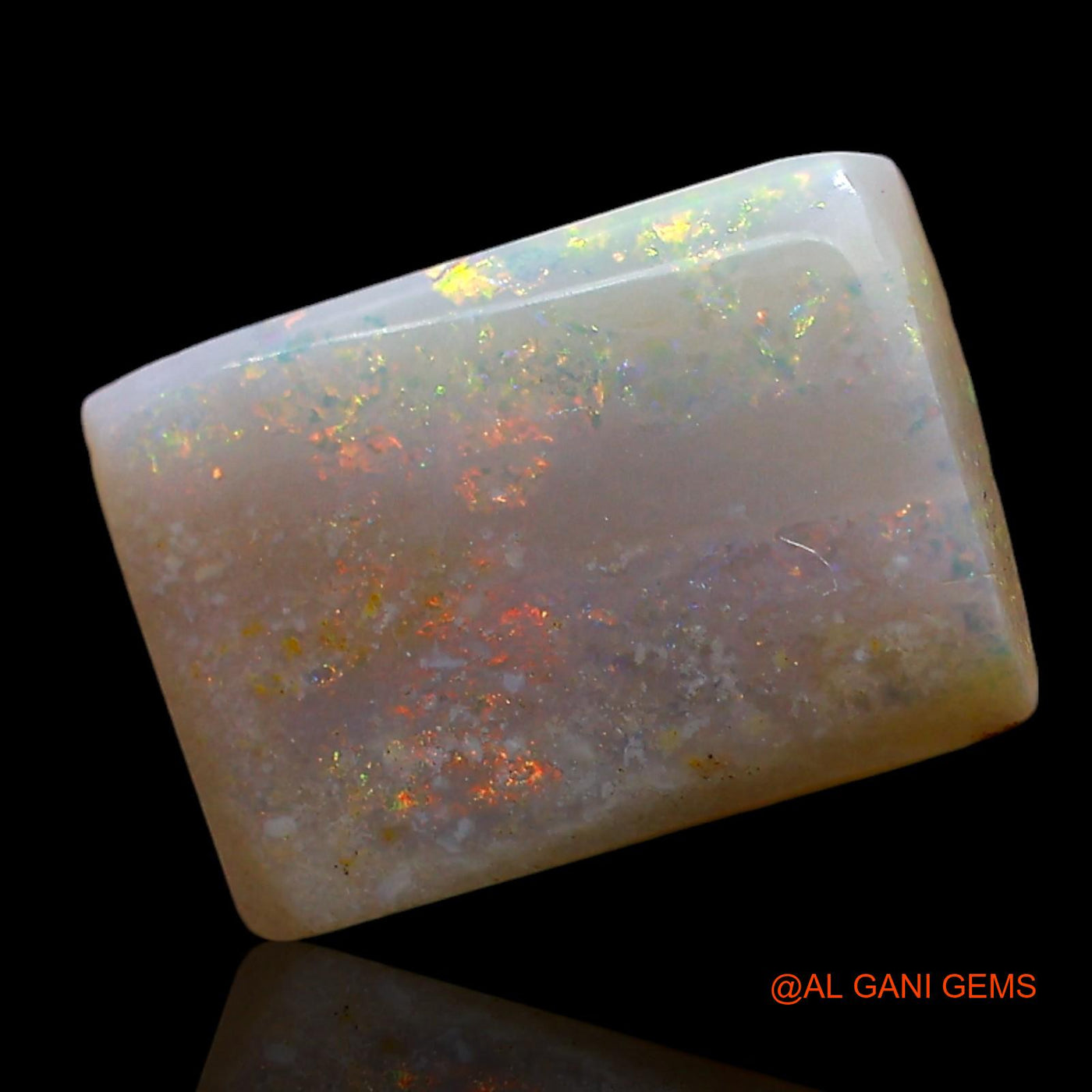 2.00 Cts Unheated Australian Fire Opal Loose Gemstone Square Cabochon Natural 12x8x3 mm AE-459