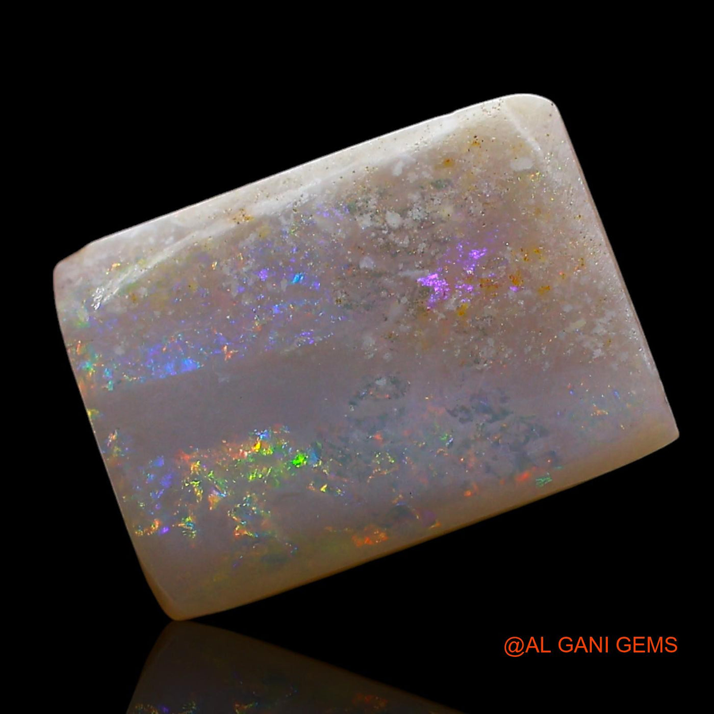 2.00 Cts Unheated Australian Fire Opal Loose Gemstone Square Cabochon Natural 12x8x3 mm AE-459